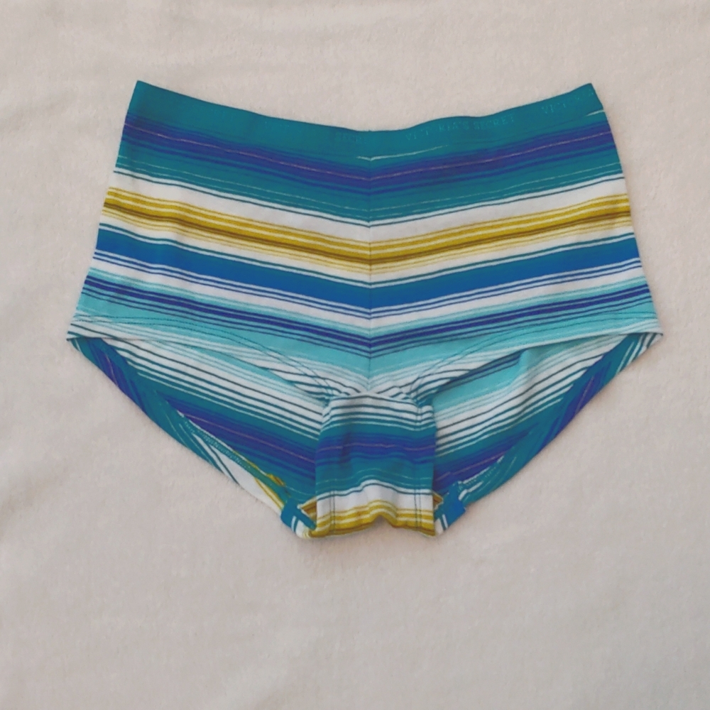 2 for $10: Victoria's Secret Stripe Cotton Boyshort Panties, Small NWT